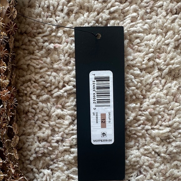 Donna Karen DKNY Gold Sequin Mesh Cowl Neck Sleeveless Midi Dress Sz 12 NWT - Picture 6 of 7